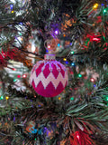 Diagonal peyote ornament