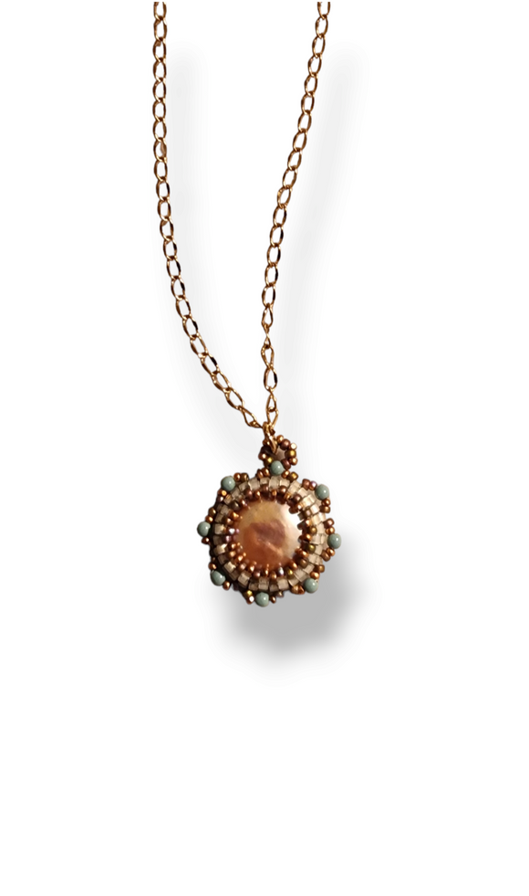 Copper halo pendant