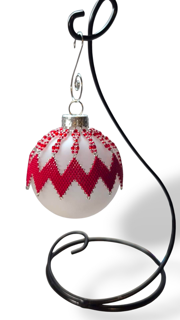 Diagonal peyote ornament