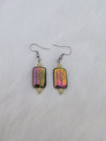 Laser etched earrings