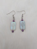 Laser etched earrings