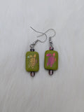 Laser etched earrings