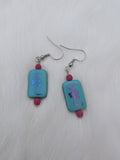 Laser etched earrings